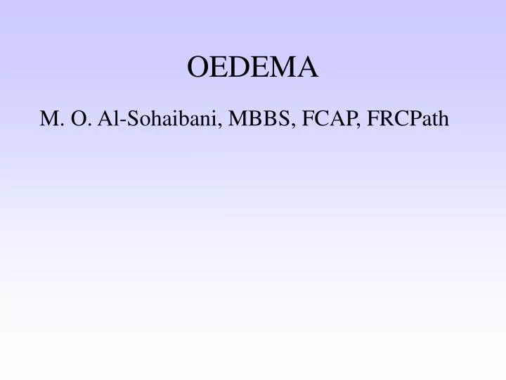 oedema