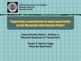 Supporting a commitment to equal opportunity on the Marquette Interchange Project