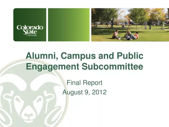 alumni campus and public engagement subcommittee