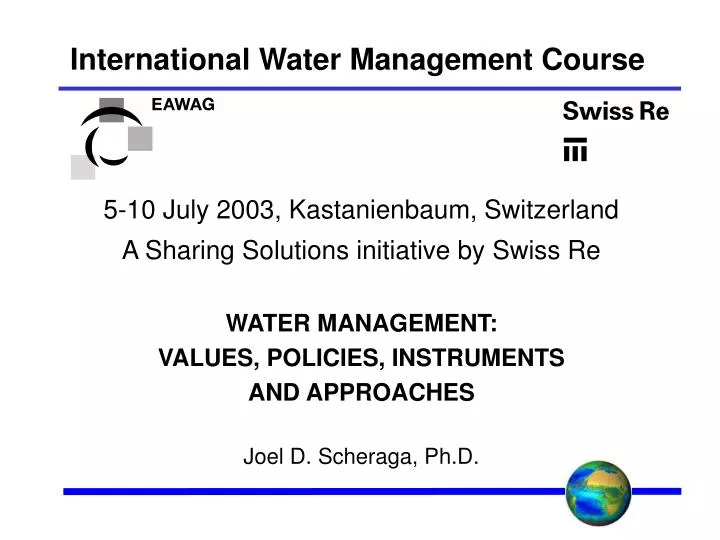 international water management course