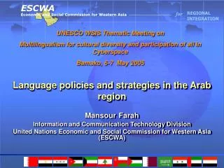 Language policies and strategies in the Arab region