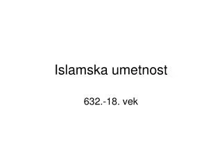 islamska umetnost