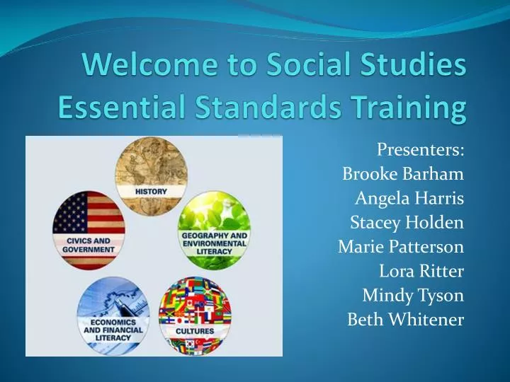welcome to social studies essential standards training
