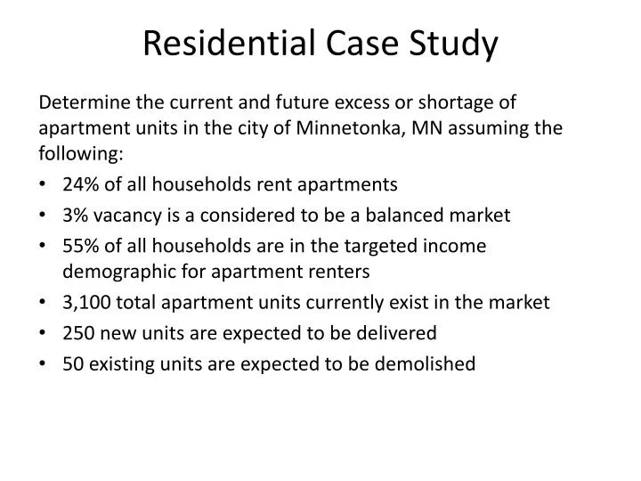 residential case study