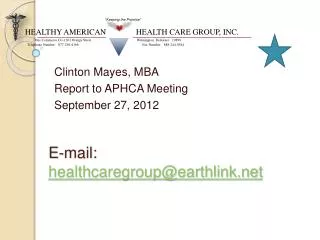 E-mail: healthcaregroup@earthlink.net