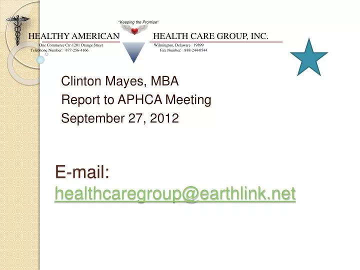 e mail healthcaregroup@earthlink net