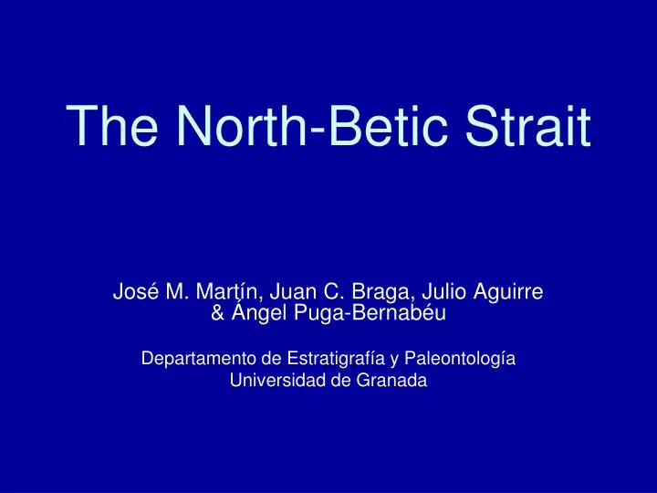 the north betic strait