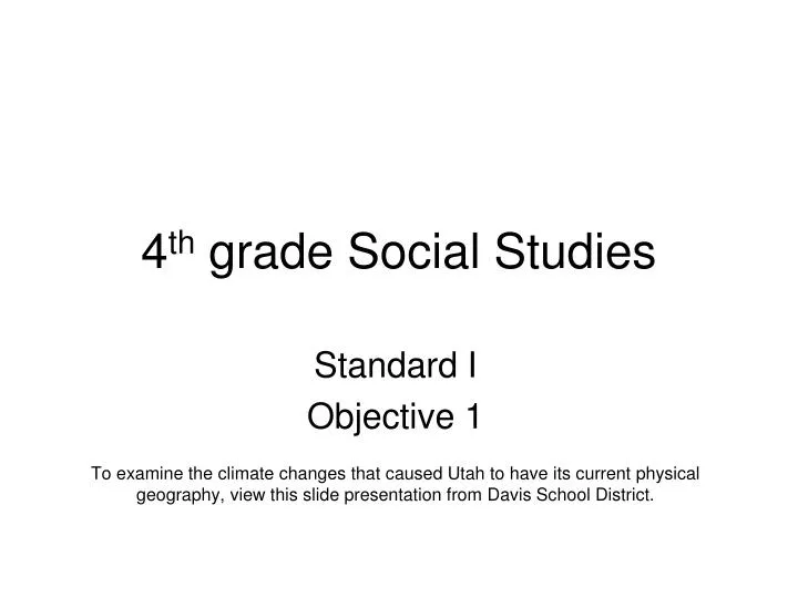 4 th grade social studies