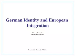 German Identity and European Integration