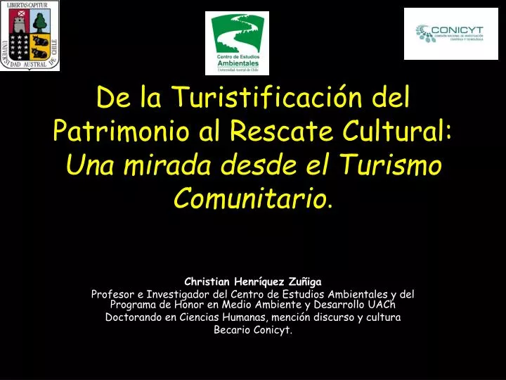 de la turistificaci n del patrimonio al rescate cultural una mirada desde el turismo comunitario