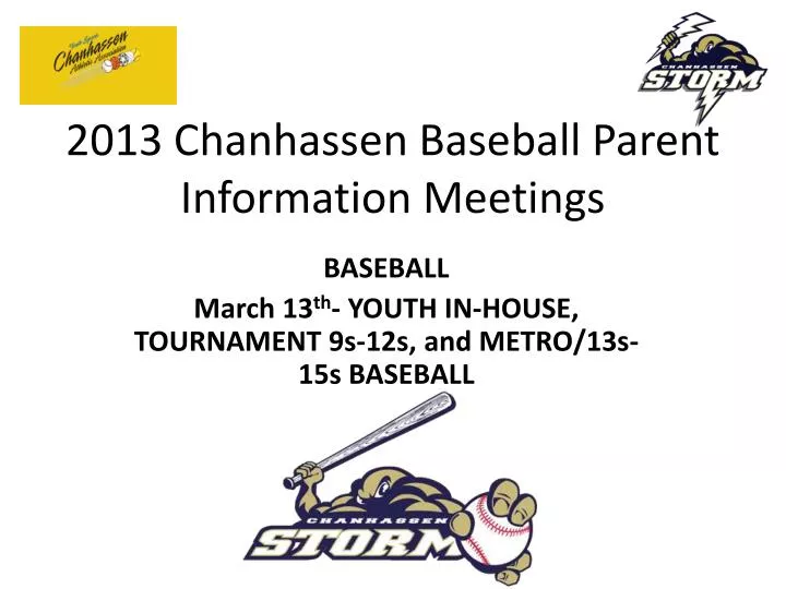 2013 chanhassen baseball parent information meetings