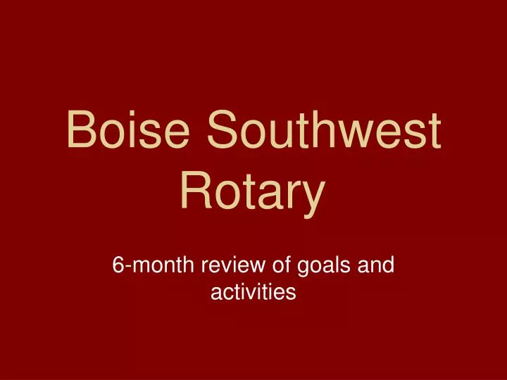 boise southwest rotary