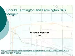 Should Farmington and Farmington Hills Merge?