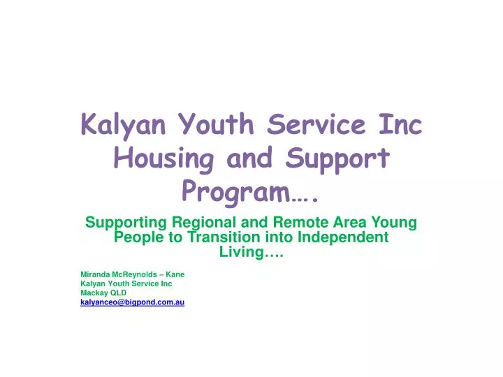 kalyan youth service inc housing and support program