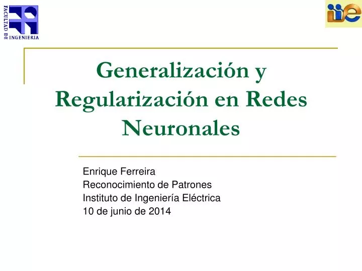 generalizaci n y regularizaci n en redes neuronales