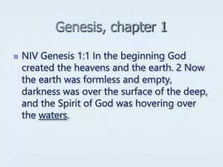 Genesis, chapter 1