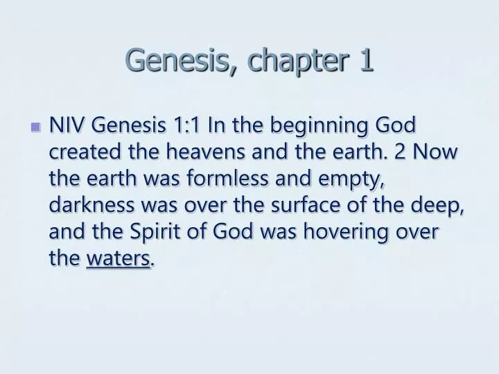 genesis chapter 1