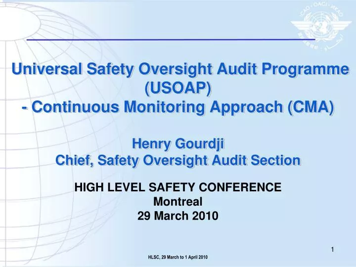 high level safety conference montreal 29 march 2010