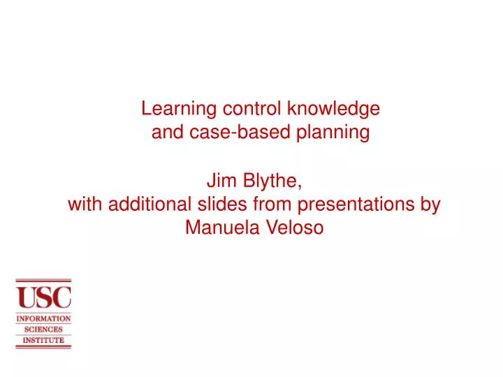 learning control knowledge and case based planning