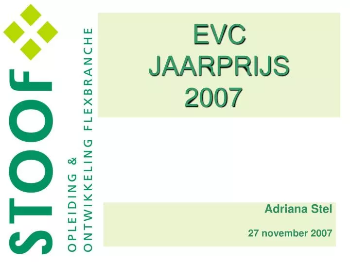 evc jaarprijs 2007