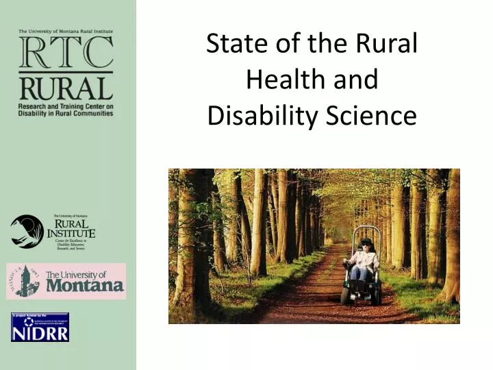 state of the rural health and disability science