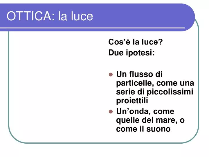 ottica la luce