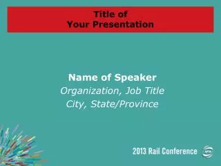 Title of Your Presentation