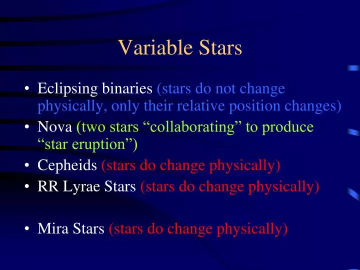 variable stars