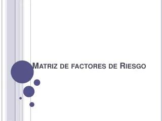 matriz de factores de riesgo