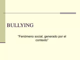 bullying
