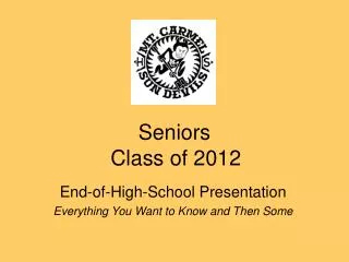 Seniors Class of 2012
