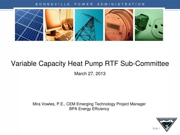 variable capacity heat pump rtf sub committee march 27 2013