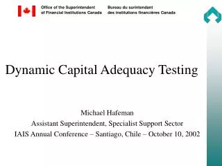 Dynamic Capital Adequacy Testing
