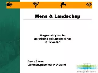 mens landschap