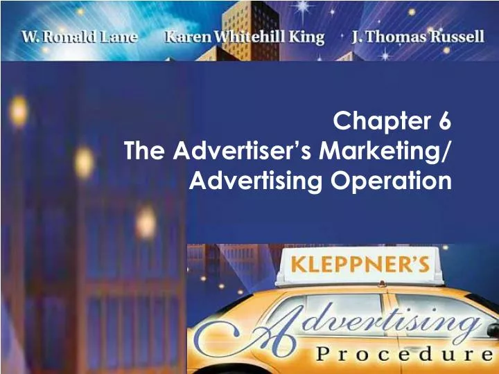 chapter 6 the advertiser s marketing advertising operation