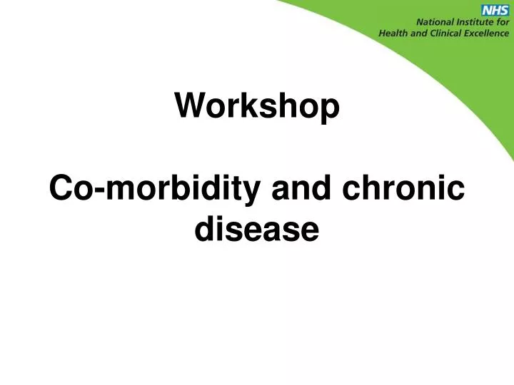 workshop co morbidity and chronic disease