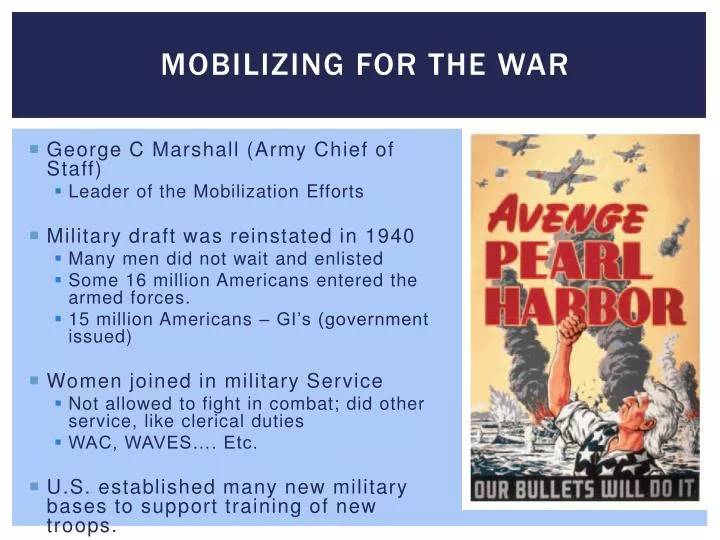 mobilizing for the war