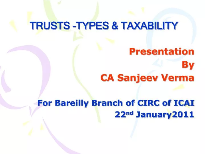 trusts types taxability