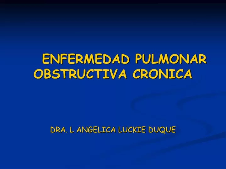 enfermedad pulmonar obstructiva cronica