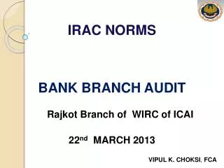IRAC NORMS