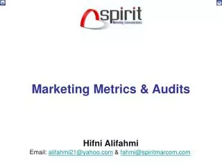 Marketing Metrics &amp; Audits