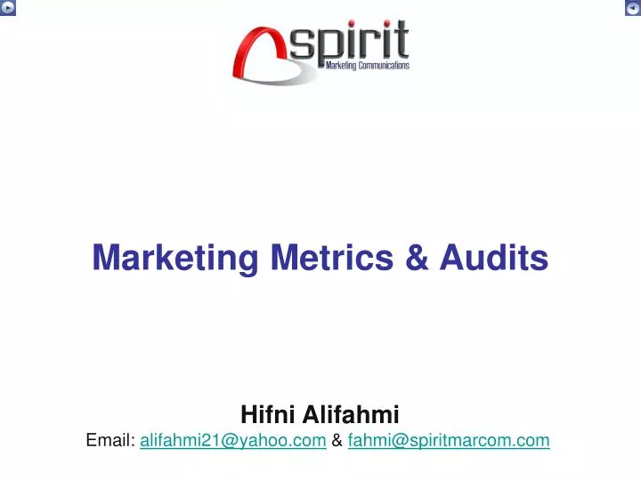 marketing metrics audits