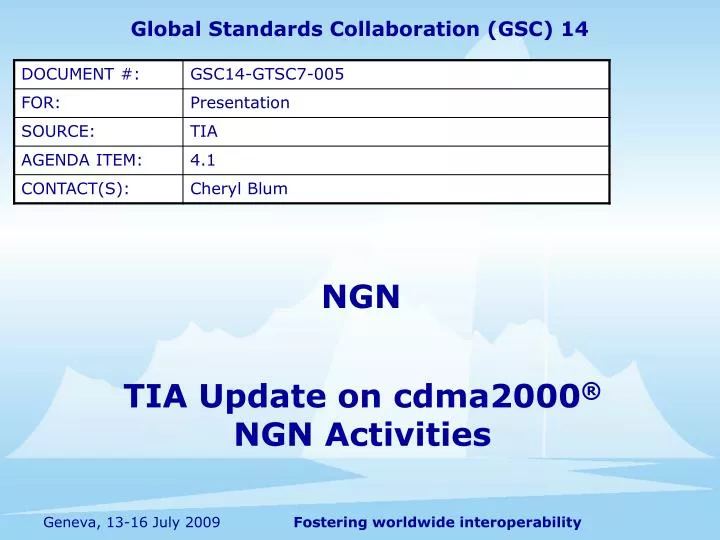 tia update on cdma2000 ngn activities