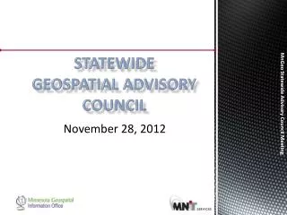 Statewide Geospatial Advisory council