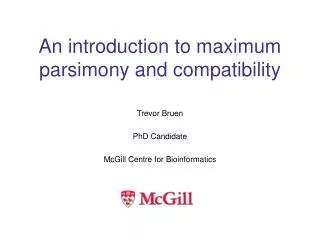 An introduction to maximum parsimony and compatibility