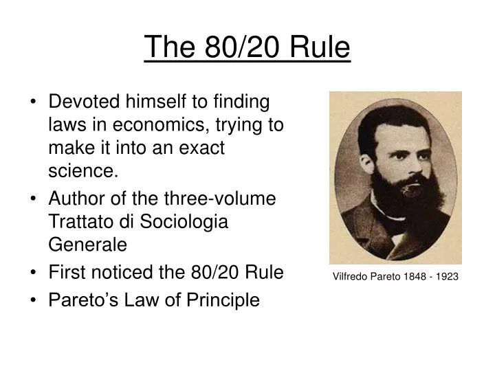 the 80 20 rule