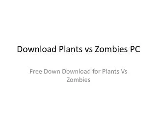 download plants vs zombies pc