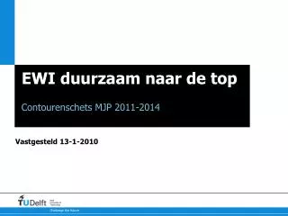 EWI duurzaam naar de top