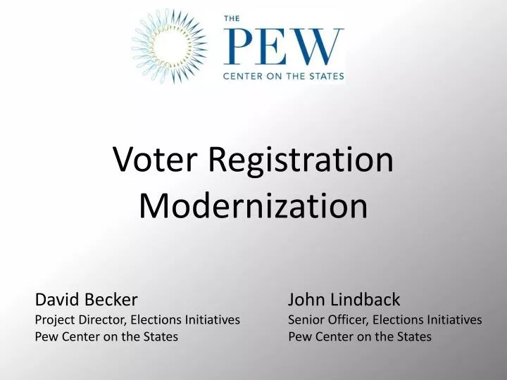 voter registration modernization