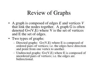 Review of Graphs